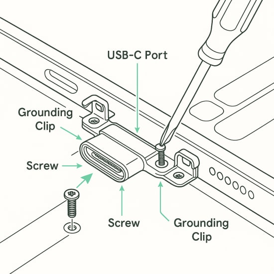 4USB-C Ladebuchse Ausbau im Detailjpg